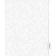 Avery&reg; Individual Legal Exhibit Dividers - Avery Style - 1 Printed Tab(s) - Character - S - 8.5" Divider Width x 11" Divider Length - Letter - White Paper Divider - Paper Tab(s) - 25 / Pack