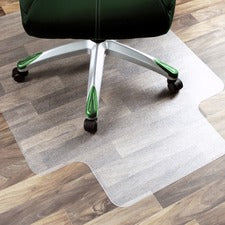 Floortex Cleartex Advantagemat Plus APET Chairmat - Hard Floor - 53" Length x 45" Width - Lip Size 12" Length x 25" Width - Rectangle - Clear