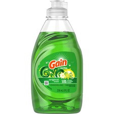 Gain Gain Ultra Original Scent Dishwashing Liquid - 8 fl oz (0.3 quart) - Clean Scent - 12 / Carton - Green