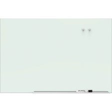 Quartet Element Framed Magnetic Dry-Erase Board - 85" (7.1 ft) Width x 48" (4 ft) Height - White Tempered Glass Surface - Aluminum Frame - Rectangle - Assembly Required - 1 Each