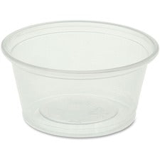 Genuine Joe Portion Cups - 2 fl oz - 50 / Carton - Clear - Polystyrene - Beverage, Sauce