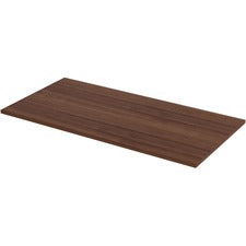 Lorell Quadro Straight Edge Walnut Tabletop - Walnut Rectangle Top - 60" Table Top Width x 30" Table Top Depth x 1" Table Top Thickness - Assembly Required