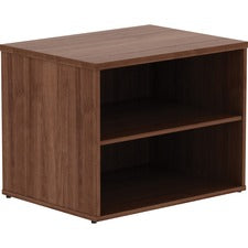 Lorell Walnut File Storage Cabinet Credenza - 29.5" x 22" x 23.1" - Finish: Walnut Laminate