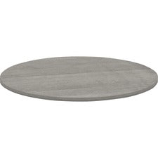 Lorell Weathered Charcoal Round Conference Table - Weathered Charcoal Laminate Round Top - 1" Table Top Thickness x 48" Table Top Diameter - Assembly Required