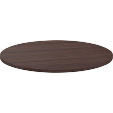 Lorell Espresso Laminate Conference Table - Espresso Round Top - 1" Table Top Thickness x 48" Table Top Diameter - Assembly Required