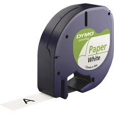 Dymo LetraTag Labelmaker Paper Labels - 1/2" Width - White - Paper - 6 / Box