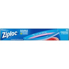 Ziploc&reg; 2-Gallon Freezer Bags - Extra Large Size - 2 gal Capacity - 13" Width - Clear - 10/Box - Food, Money, Meat, Poultry, Fish, Soup