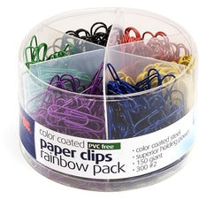 Officemate Coated Paper Clips - Jumbo - No. 2 - 450 / Pack - Assorted