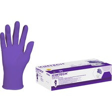 Purple Nitrile Exam Gloves, 242 Mm Length, X-large, Purple, 90/box