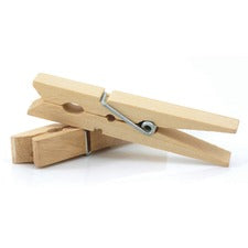 Creativity Street Natural Spring Clothespins - 3.4" Length - 50 / Pack - Natural - Wood