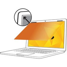 3M Gold Privacy Filter Gold, Glossy - For 12.5" Widescreen LCD Notebook - 16:9 - Scratch Resistant, Dust Resistant