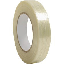 Business Source Filament Tape - 60 yd Length x 1" Width - 3" Core - Fiberglass Filament - 1 / Roll - White