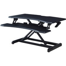 Lorell X-type Slim Desk Riser - 33 lb Load Capacity - 16.5" Height x 20" Width - Desktop - Black