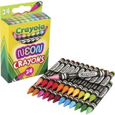 Crayola Neon Crayons - Neon - 24 / Pack