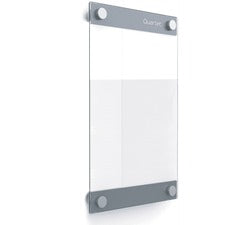 Quartet Infinity Customizable Dry-Erase Board - 11" (0.9 ft) Width x 17" (1.4 ft) Height - Clear/White Glass Surface - Rectangle - Horizontal/Vertical - Assembly Required - 1 Each