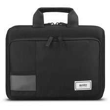 Solo Carrying Case for 11.6" Chromebook, Notebook - Black - Drop Resistant, Bacterial Resistant, Water Resistant - Fabric Body - Handle - 1 Each