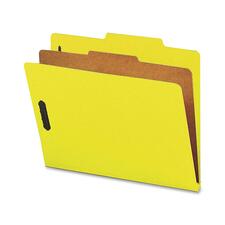 Nature Saver Letter Recycled Classification Folder - 8 1/2" - 2" Expansion - 2" Fastener Capacity for Folder - Top Tab Location - 1 Divider(s) - Yellow - 100% Recycled - 10 / Box