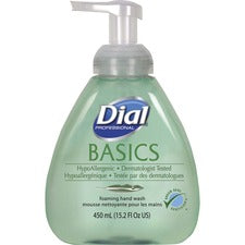 Dial Basics HypoAllergenic Foam Hand Soap - Fresh Scent, Fresh Scent - 15.2 fl oz (449.5 mL) - Pump Bottle Dispenser - Hand - Green - 4 / Carton