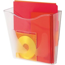 Euro-style Docupocket Portrait Wall File, A4/legal/letter/magazine/portfolio Size, 10.25" X 4" X 10", Clear