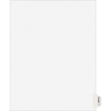 Avery&reg; Individual Legal Exhibit Dividers - Avery Style - 1 Printed Tab(s) - Character - T - 8.5" Divider Width x 11" Divider Length - Letter - White Paper Divider - Paper Tab(s) - 25 / Pack