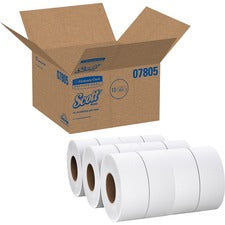 Essential Jrt Jumbo Roll Bathroom Tissue, Septic Safe, 2-ply, White, 3.55" X 1,000 Ft, 12 Rolls/carton