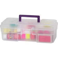 Akro-Mils 12" All-purpose Storage Box - External Dimensions: 6" Width x 12" Depth x 4" Height - Latching Closure - Plastic - Clear - 1 Each