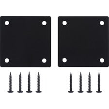 Lorell Mounting Plate for Modular Device - Black - 2 Pack