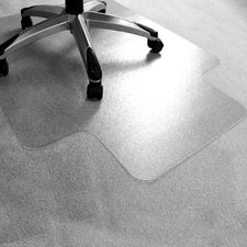 Floortex Cleartex Advantagemat Plus APET Chairmat - Carpet - 48" Length x 36" Width - Lip Size 10" Length x 20" Width - Rectangle - Clear