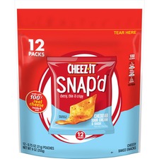 Keebler Snap'd Cheddar Sour Cream & Onion Crackers - Cheddar Sour Cream, Onion - 0.75 oz - 12 / Box