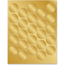 Geographics Gold Foil Seals - 1.75" Diameter - Self-adhesive - For Certificate, Document, Award - Bright Gold - 200 / Pack