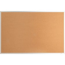 Lorell Aluminum Frame Cork Board - 18" Height x 24" Width - Cork Surface - Long Lasting, Warp Resistant - Silver Aluminum Frame - 1 Each