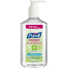 PURELL&reg; Hand Sanitizer Gel - Fragrance-free Scent - 12 fl oz (354.9 mL) - Pump Bottle Dispenser - Kill Germs - Clear - 1 Each