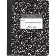 Roaring Spring Graph Ruled Hard Cover Composition Book - 80 Sheets - 160 Pages - Printed - Sewn/Tapebound - Both Side Ruling Surface - 15 lb Basis Weight - 56 g/m&#178; Grammage - 9 3/4" x 7 1/2" - 0.33" x 7.5" x 9.8" - White Paper - 1 Each