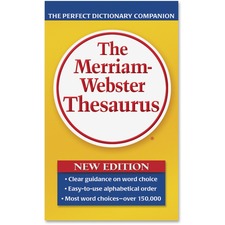 The Merriam-webster Thesaurus, Dictionary Companion, Paperback, 800 Pages