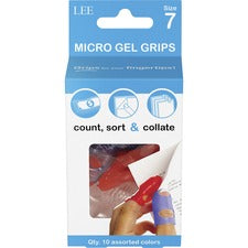 Tippi Micro-gel Fingertip Grips, Size 7, Medium, Assorted, 10/pack