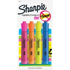 Sharpie Tank Style Accent Highlighters - Chisel Marker Point Style - Yellow, Orange, Pink, Blue - 4 / Pack