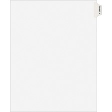 Avery&reg; Individual Legal Exhibit Dividers - Avery Style - 1 Printed Tab(s) - Character - K - 8.5" Divider Width x 11" Divider Length - Letter - White Paper Divider - Paper Tab(s) - 25 / Pack