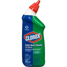 Clorox Commercial Solutions Manual Toilet Bowl Cleaner w/ Bleach - Gel - 24 fl oz (0.8 quart) - Fresh Scent - 1 Each - Clear
