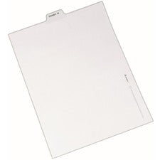 Avery&reg; Individual Bottom Tab Legal Dividers - 25 x Divider(s) - Bottom Tab(s) - Exhibit W - 1 Tab(s)/Set - 8.5" Divider Width x 11" Divider Length - Letter - 8.50" Width x 11" Length - White Paper Divider - 1