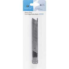 Sparco Utility Knife Refill Cartridge - 4" Length x 1" Thickness - Straight Style - Snap-off - Steel - 6 / Pack - Stainless Steel