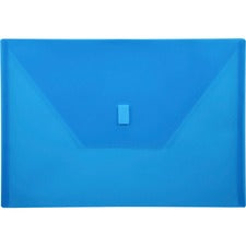 Lion A4 Recycled File Pocket - 8 17/64" x 11 11/16" - Polypropylene - Blue - 20% Recycled - 1 Each