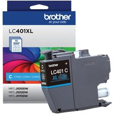 Brother LC401XLCS Original High Yield Inkjet Ink Cartridge - Single Pack - Cyan - 1 Pack - 500 Pages