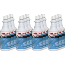 Betco AF315 Disinfectant Cleaner - Concentrate - 32 fl oz (1 quart) - Citrus Floral Scent - 12 / Carton - Turquoise