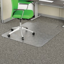 Deflecto EconoMat Chair Mat - Commercial, Carpet - 48" Length x 36" Width x 0.10" Thickness - Lip Size 10" Length x 19" Width - Clear