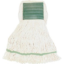 Genuine Joe GJOMWH5B, Synthetic Blend Medium Mophead, 1 Each, White - Synthetic Fiber, Cotton, Rayon
