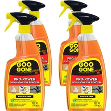 Goo Gone Spray Gel - 24 fl oz - For Tar, Glue, Caulk, Sealant, Tree Sap, Wet Paint, Asphalt, Ink, Marker Soot, Grease, Oil - Orange - Citrus Extract 4 / Carton