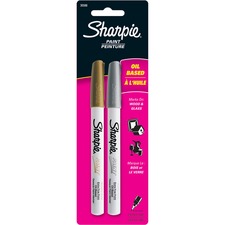 Sharpie Oil-Based Paint Marker - Extra Fine Point - Extra Fine Marker Point - Gold, Silver Oil Based Ink - 2 / Pack