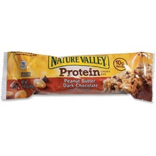 NATURE VALLEY Peanut Butter Protein Bar - Peanut Butter, Dark Chocolate - 16 / Box
