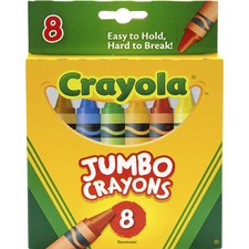 Crayola Jumbo Crayons - Assorted - 8 / Box