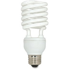 Satco 23-watt T2 Spiral CFL Bulb 3-pack - 23 W - 120 V AC - Spiral - T2 Size - Soft White Light Color - E26 Base - 12000 Hour - 4400.3&deg;F (2426.8&deg;C) Color Temperature - 82 CRI - Energy Saver - 3 / Box
